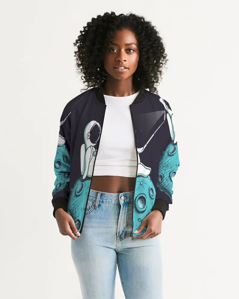 Selfie On The Moon Women's Bomber Jacket