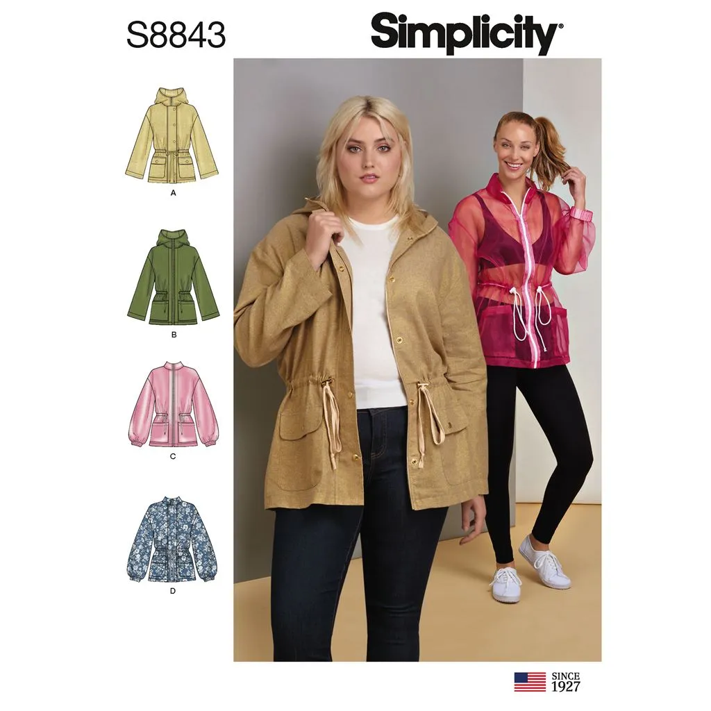 Simplicity Pattern S8843 Misses' Anorak Jacket 8843