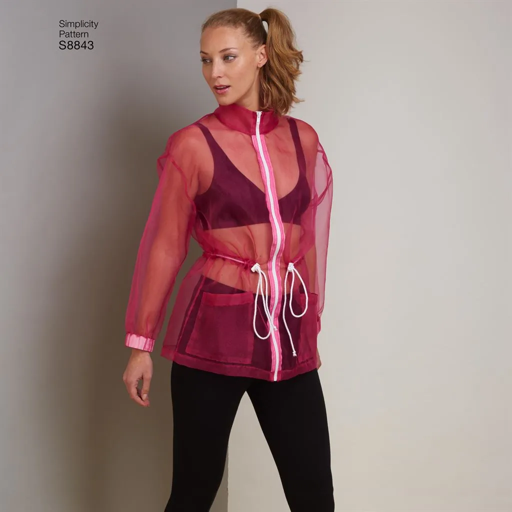 Simplicity Pattern S8843 Misses' Anorak Jacket 8843