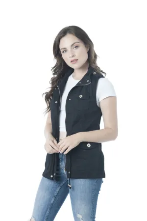 Sleeveless Zip Up Anorak Vest Jacket