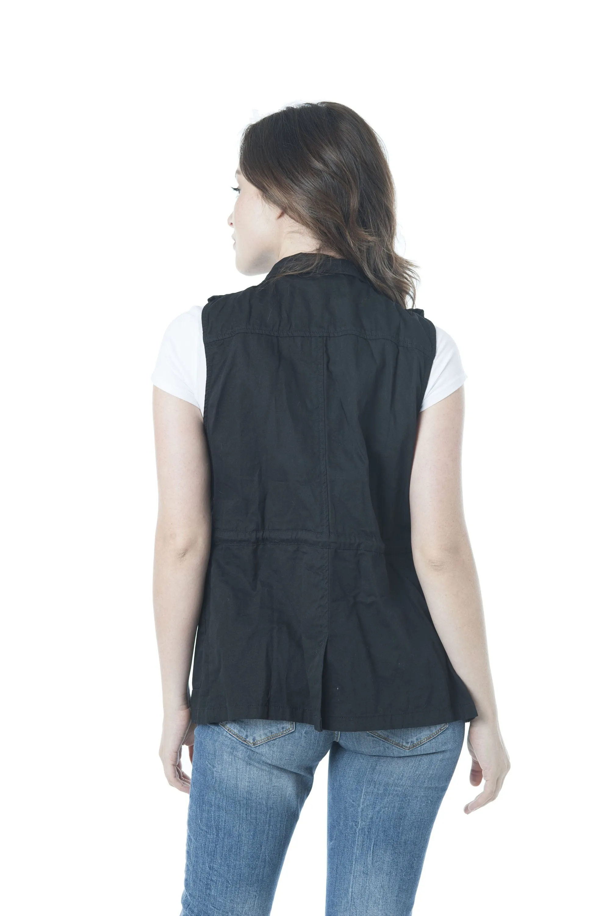 Sleeveless Zip Up Anorak Vest Jacket