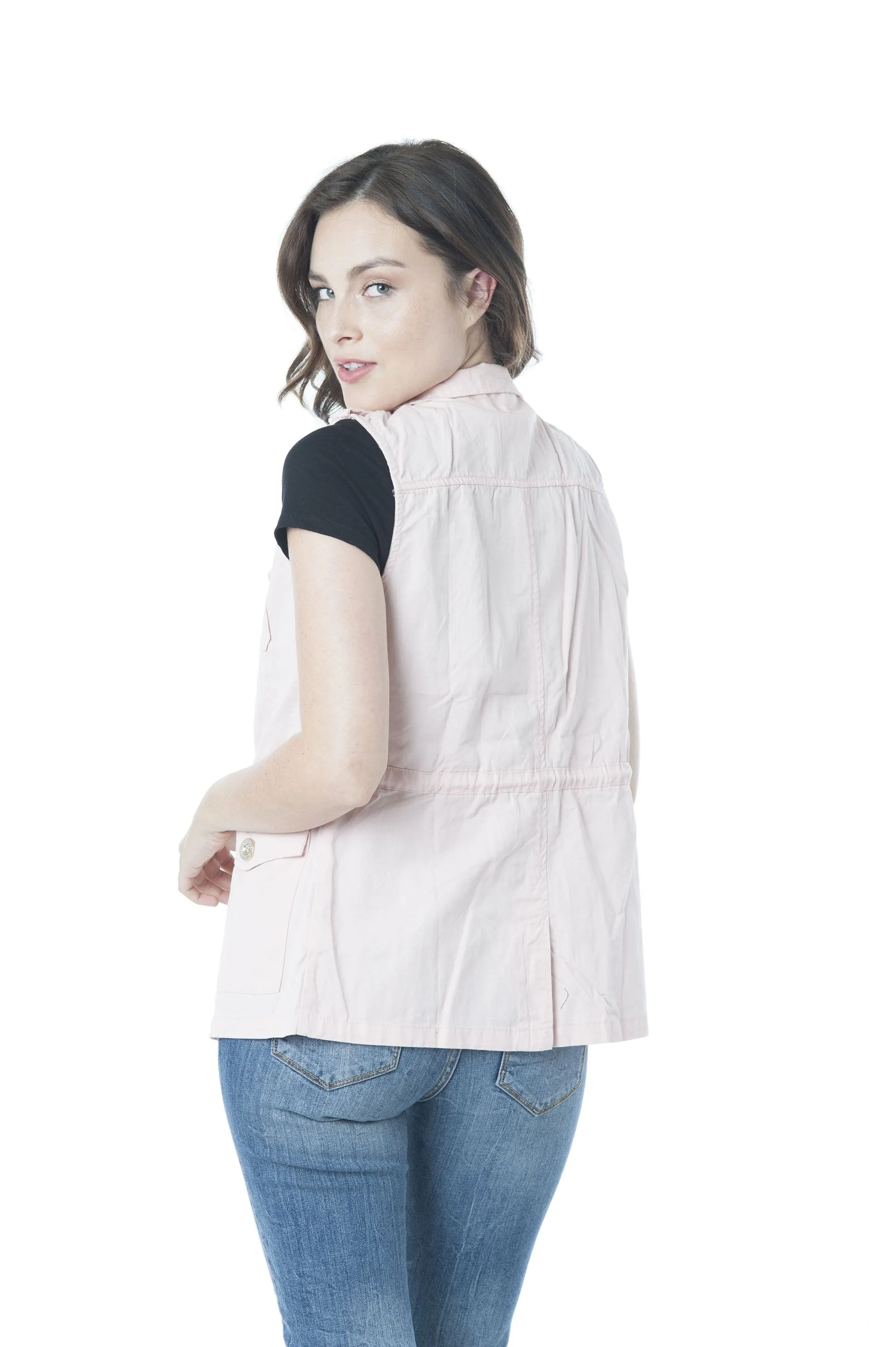 Sleeveless Zip Up Anorak Vest Jacket