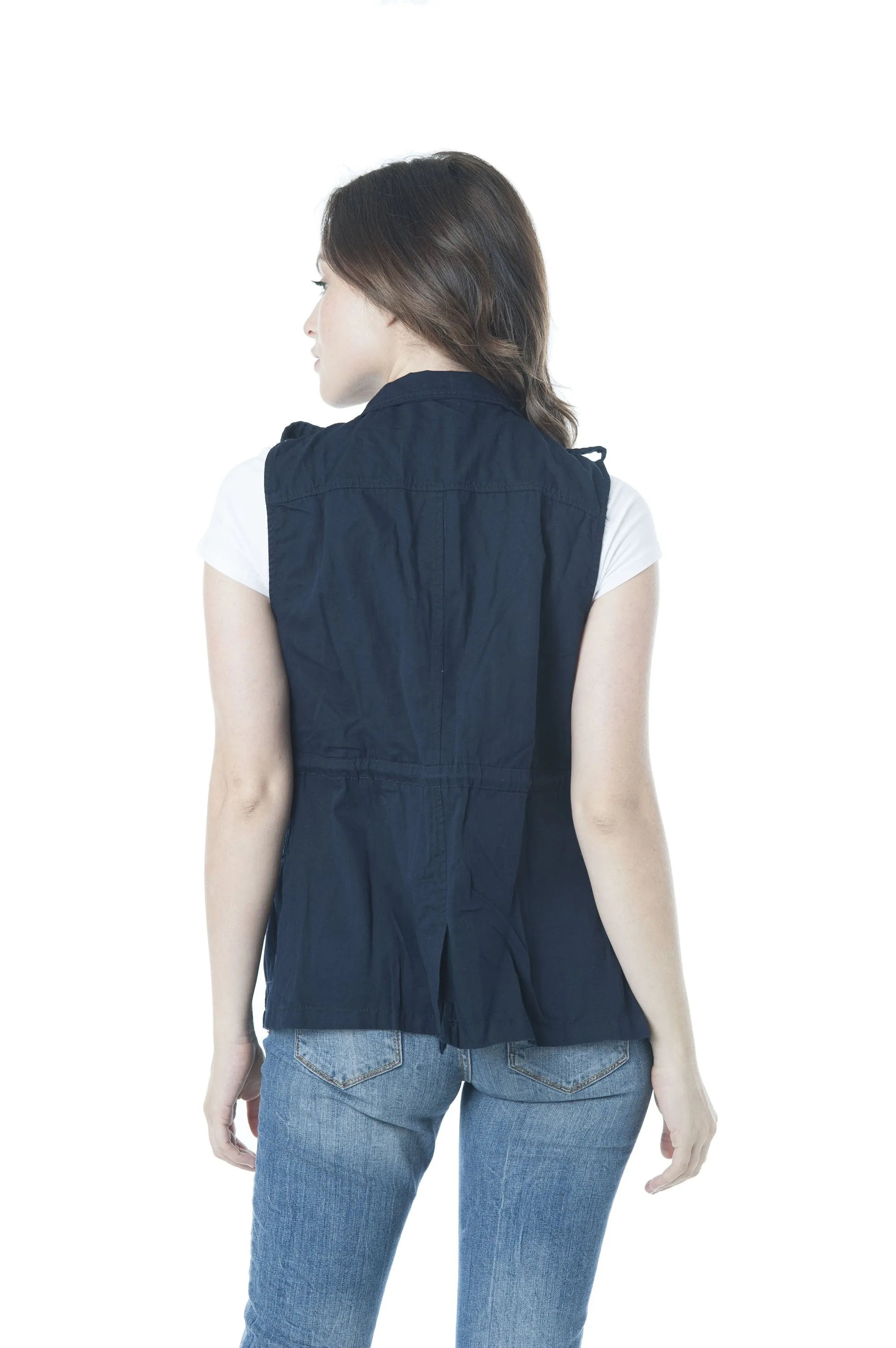 Sleeveless Zip Up Anorak Vest Jacket