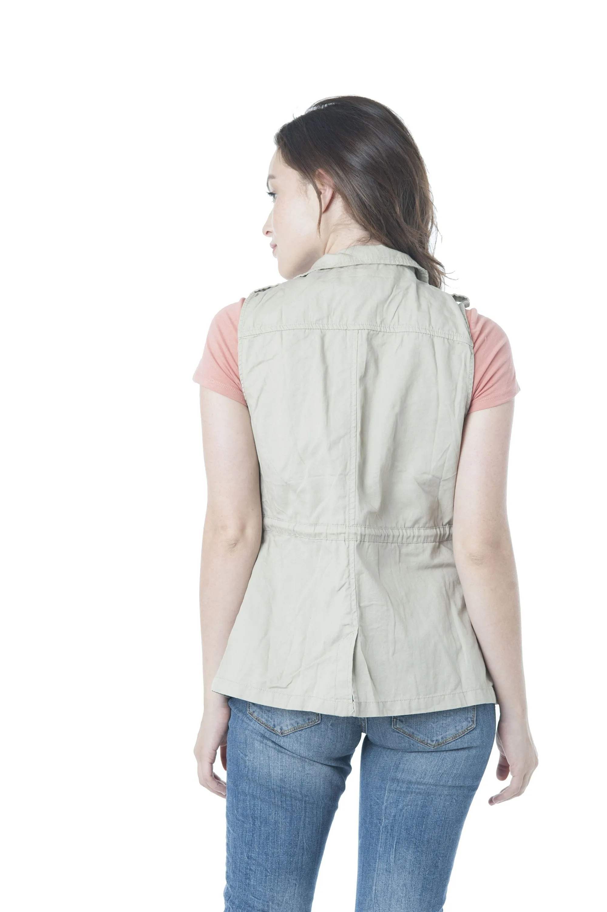 Sleeveless Zip Up Anorak Vest Jacket