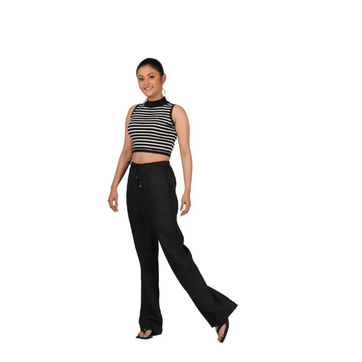 Stripes High Neck Top