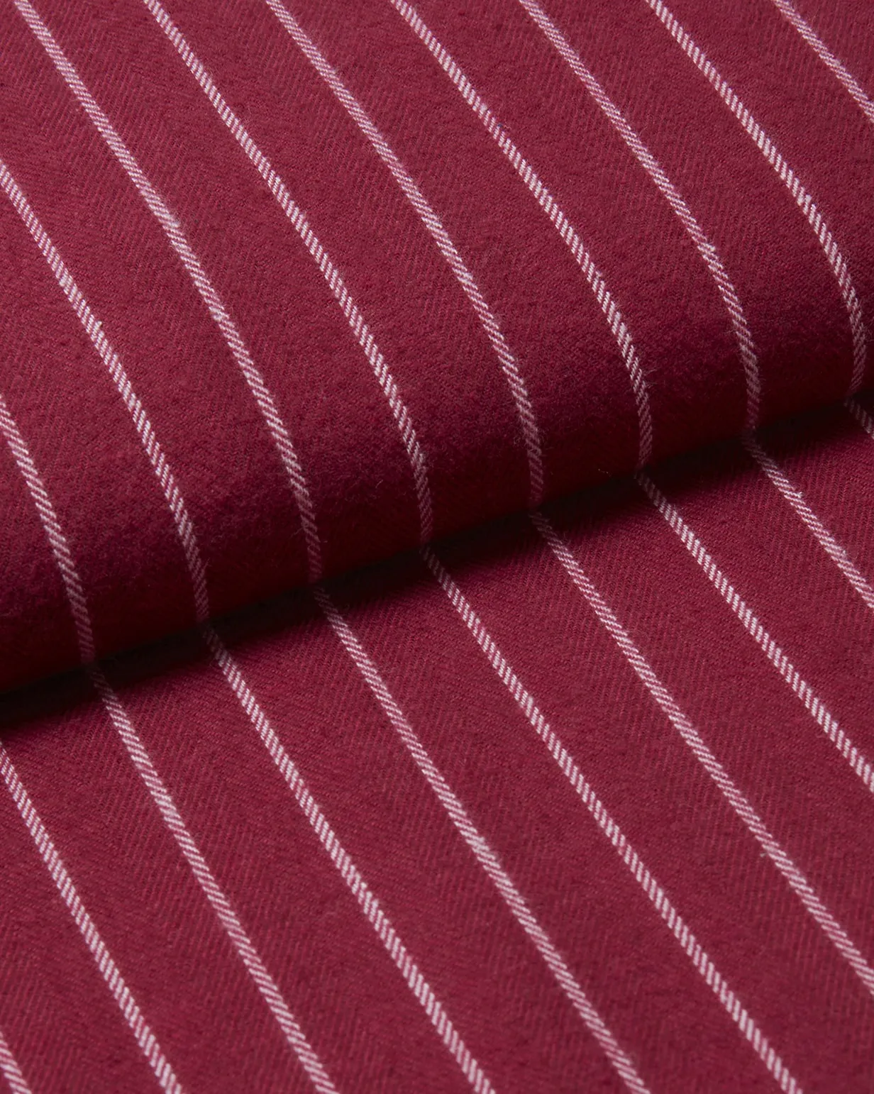 Women's Brushed Cotton Pyjama Trousers - Berry Stripe