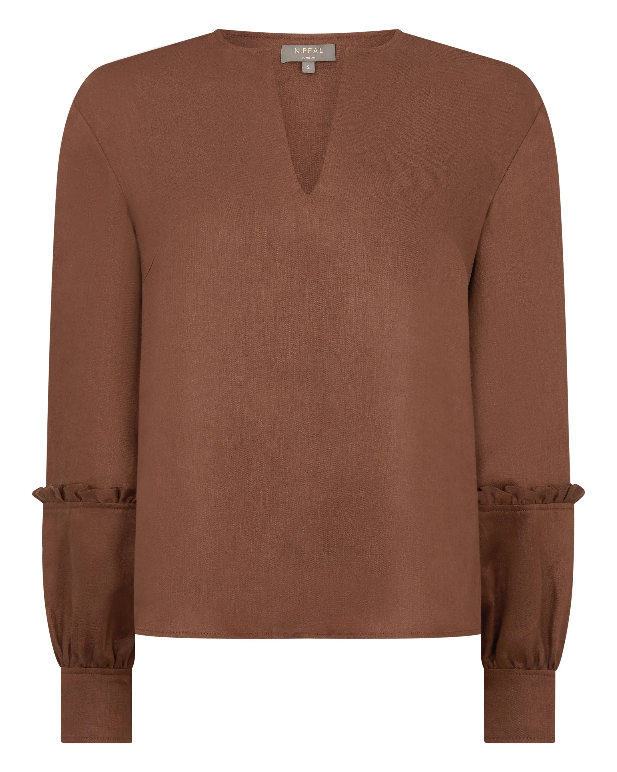 Women's Sienna Linen Top Tan Brown
