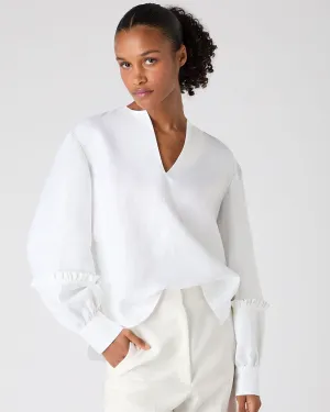Women's Sienna Linen Top White