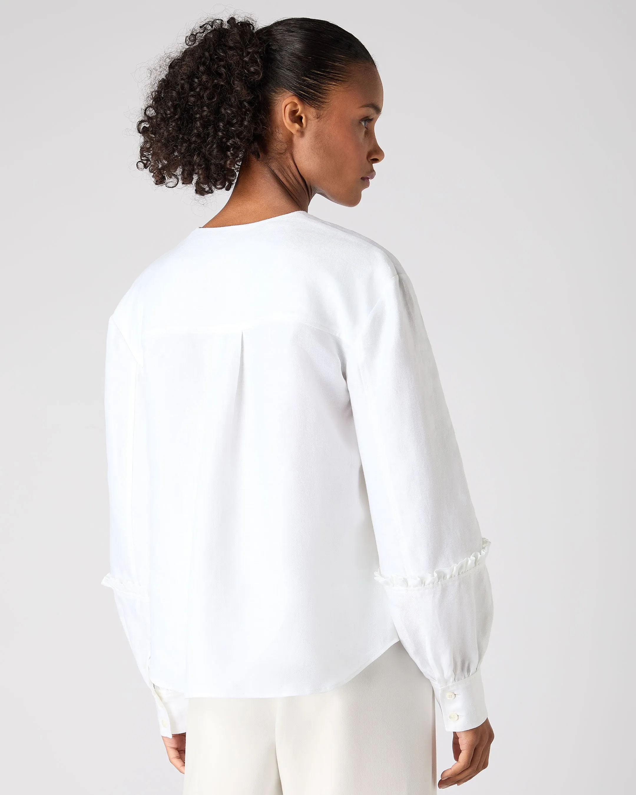 Women's Sienna Linen Top White