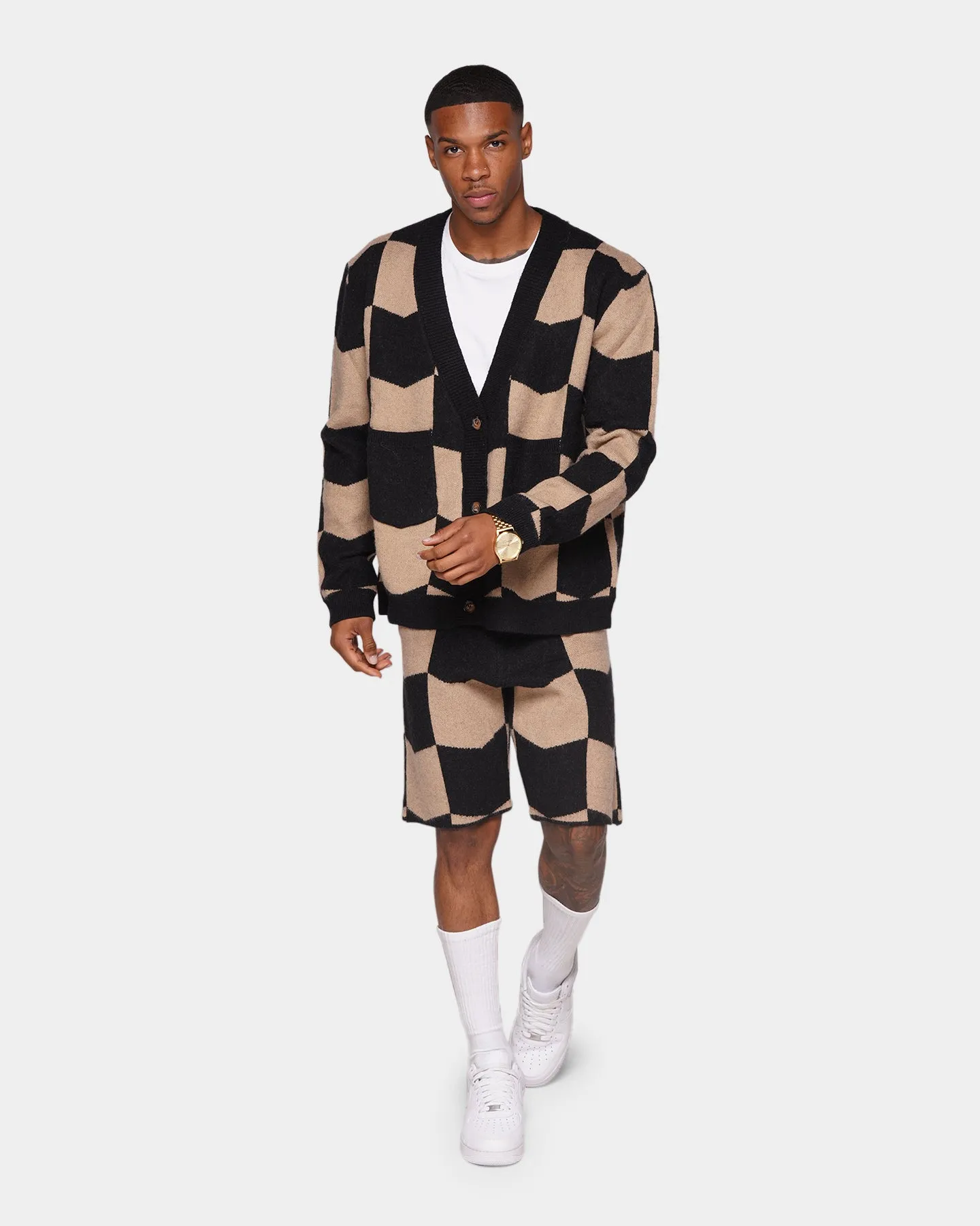 XXIII Meda Check Cardigan Black/Beige