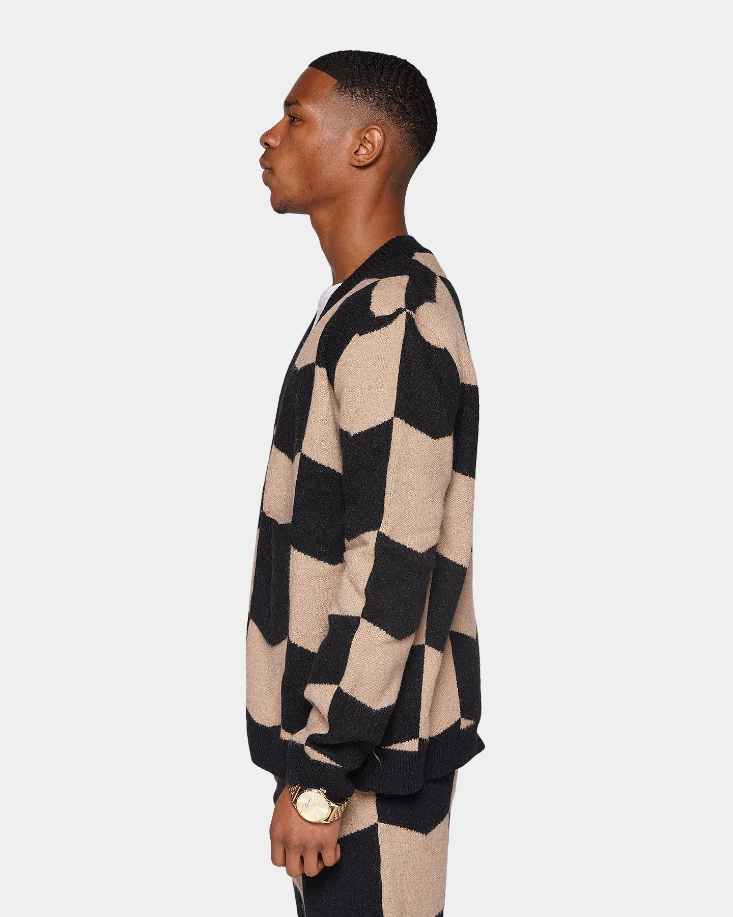 XXIII Meda Check Cardigan Black/Beige